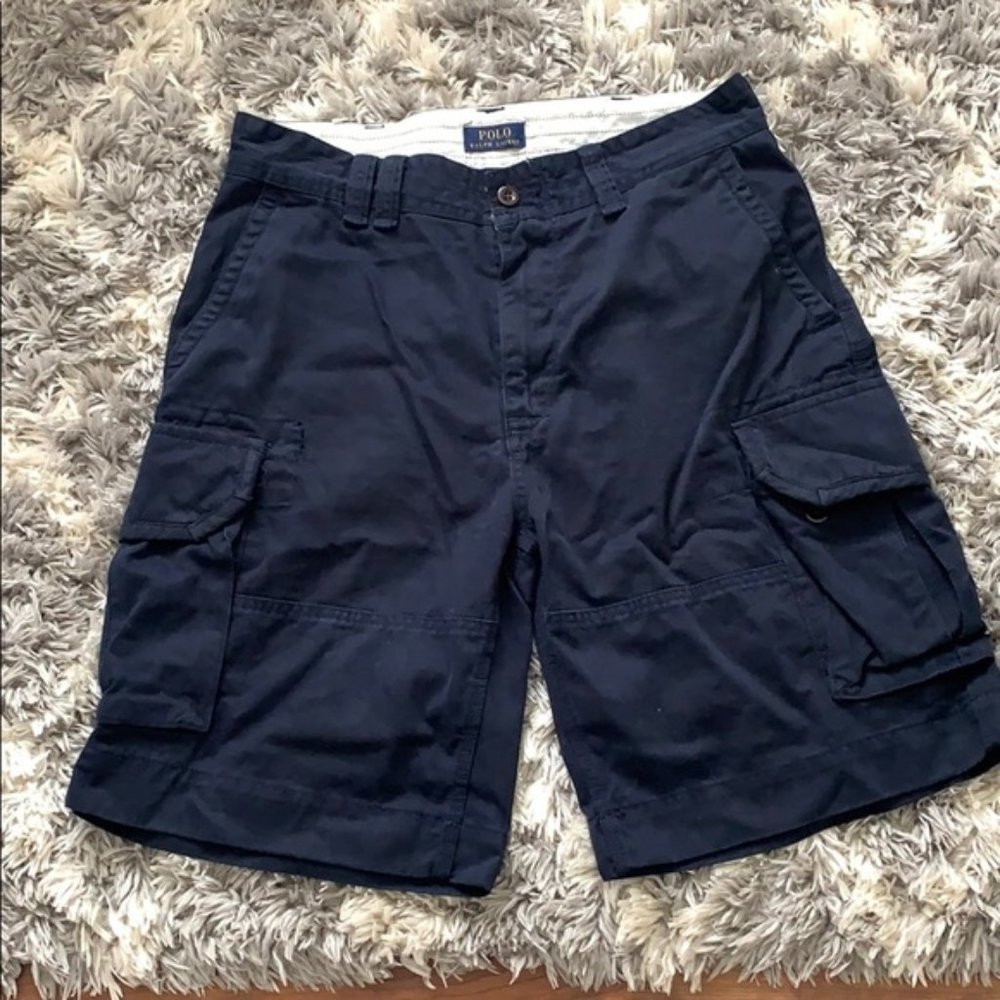 Navy Blue Cargo Shorts